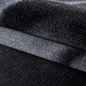 Dywan nowoczesny Parma fale szaro-czarny 80 cm x 150 cm