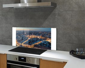 Szkło do Kuchni na Ścianę Nocna Panorama Krakowa