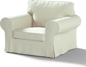 Pokrowiec na fotel Ektorp kolor kremowy tkanina połyskliwa, strukturalna