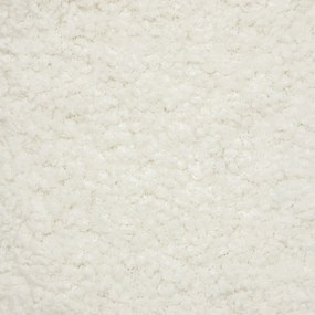 Pufa baranek z sosnowymi nogami BOUCL, 41 x 35 x 41,5 cm