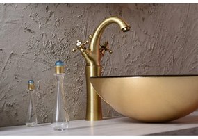 Bateria umywalkowa stojąca w kolorze brązu Antea – Sapho