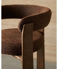 Brązowe krzesło z litego drewna jesionowego Granite – Kave Home