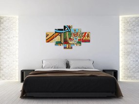 Obraz motywami egipskimi (125x70 cm)