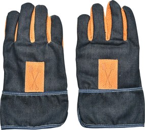 Niebiesko-pomarańczowe rękawice ogrodowe Esschert Design Denim