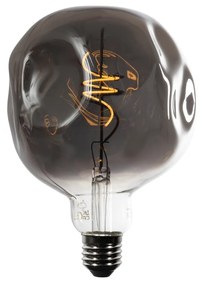Żarówka LED E27 ze spiralnym żarnikiem G125, lustrzana srebrna, ściemnialna, 4W, 75 lm, 1800K