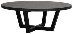 Czarny okrągły stolik w dekorze dębu ø 110 cm Boxford – Rowico