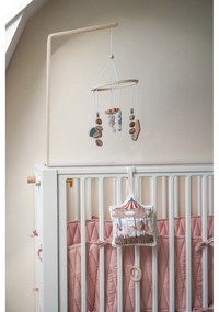 Jasnoróżowy ochraniacz do łóżeczka z bawełny organicznej 365 cm Blossom Pink – Cam Cam Copenhagen