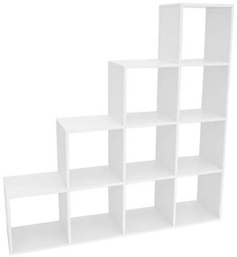 Minimalistyczny Regał Biały Schodkowy N3-K23