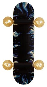 Lampa ścienna czarna z niebieskim 80 cm - SkateboardDesignerski Oswietlenie wewnetrzne