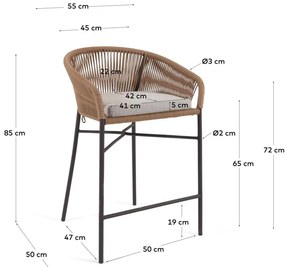 Beżowy metalowy hoker ogrodowy Yanet – Kave Home
