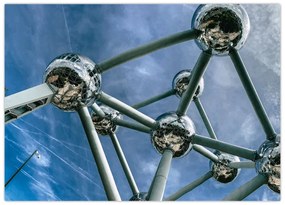 Obraz na szkle - Atomium w Brukseli (70x50 cm)