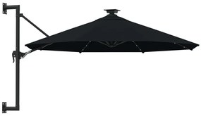 Czarny okrągły parasol wiszący - Waren