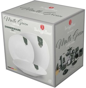BerlingerHaus 18-częściowy zestaw talerzy Matte Green, biało-zielony