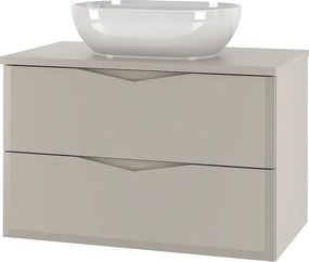 Kaszmirowy Zestaw Łazienkowy 80cm Szafka z Blatem Umywalka Delica