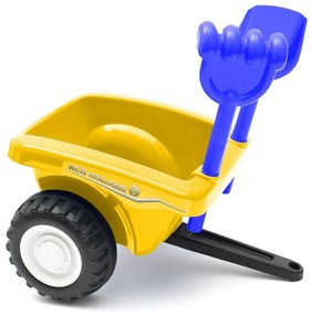 Baby Mix Odpychacz traktor z przyczepką i narzędziami New Holland, żółty