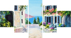 Obraz - Grecka aleja, obraz olejny (125x70 cm)