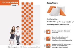 Zestaw klocków magnetycznych JollyHeap Creative - 100 elementów