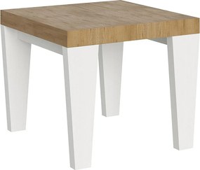 Stół rozkładany 90x90/246 cm Spimbo Mix Nature Dąb Blat - Nogi jesion biały