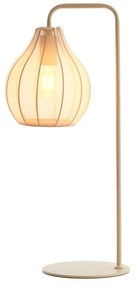 Beżowa lampa stołowa z tekstylnym kloszem (wysokość 60,5 cm) Elati – Light &amp; Living