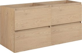 Meble łazienkowe 120 cm (2 x 60), Kolor: Jasny Dąb, 120 x 60,7 x 46 cm