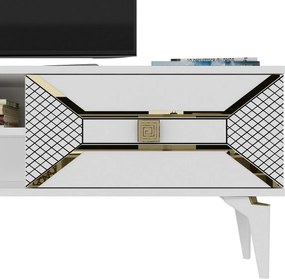 Stolik pod telewizor Yumedi White and Gold