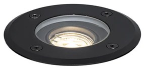 Nowoczesny zewnętrzny reflektor naziemny czarny 35 mm regulowany IP65 - Delux