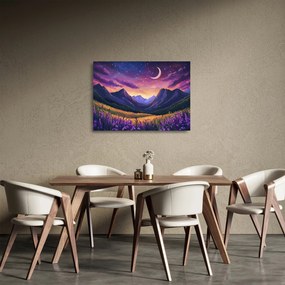 Obraz na szkle - Fioletowy krajobraz (70x50 cm)