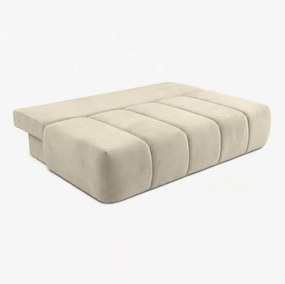 Sofa z Funkcją Spania SARIA Kremowa Welurowa Nowoczesna