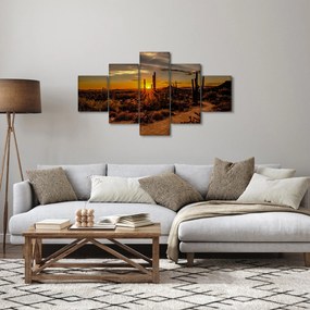 Obraz - Koniec dnia na pustyni w Arizonie (125x70 cm)