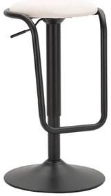 Biały/czarny tapicerowany hoker z regulowaną wysokością (wysokość siedziska 61 cm) Destiny – Mauro Ferretti