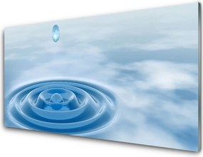 Szkło Ozdobne do Kuchni Abstrakcyjna Głębia Błękitu