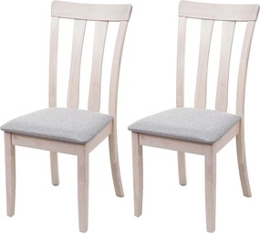 Krzesło do jadalni MCW-G46 (zestaw 2 szt.),  jasna rama, szare