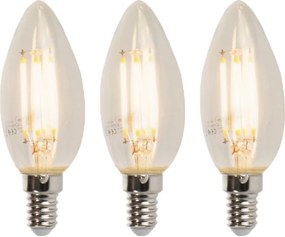 Zestaw 3 żarówek LED E14 ściemnialnych świec B35 5W 380lm 2700K