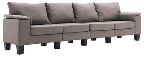 4-osobowa sofa taupe z podłokietnikami - Ekilore 4Q