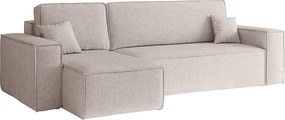 Narożnik BEST L z funkcją spania i pojemnikiem, tkanina Neve, Beżowy, Lewy
