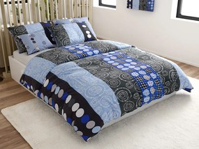 PrzytulneMieszkanie.pl PrzytulneMieszkanie.pl Pościel bawełniana CIRCLES BLUE, niebieska Rozmiar pościeli: 70 x 90 cm | 140 x 200 cm
