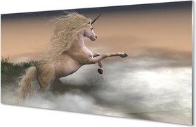 Szkło do Kuchni na Ścianę Magiczny Jednorożec w Chmurach