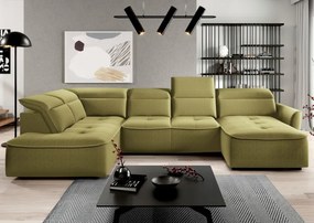 Narożnik MURILLO XL z elektryczną regulacją siedziska Lewostronny w tkaninie VOUGE 10 WERSAL