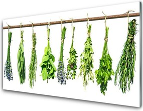 Szkło do Kuchni na Ścianę Kwiatowy Ornament na Płótnie