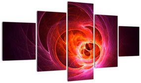Nowoczesny obraz różowej abstrakcji (125x70 cm)