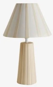 Lampa Stołowa Ceramiczna Elordi Kremowa Tapioca - Sklum