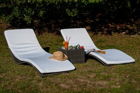 Szare leżanki ogrodowe ze stolikiem Successo