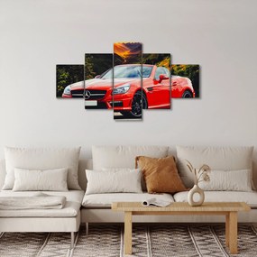 Obraz - czerwony Mercedes (125x70 cm)