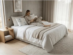 Poszewka na poduszkę z mikroflanelu VERDELLE 40x50 cm, biało-zielony