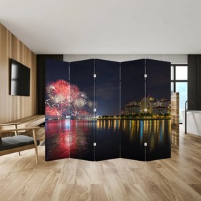 Parawan - Fajerwerki w Singapurze (210x170 cm)