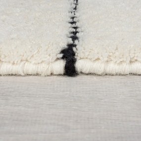 Kremowy wełniany dywan tkany ręcznie 120x170 cm Dottie Linear – Flair Rugs