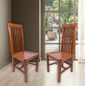 Krzesła teakowe Divero BOLERO, składane, 2 sztuki