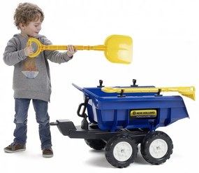 Falk traktor na pedały new holland z przyczepą oraz łyżką i koparką