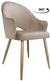 Krzesło obrotowe Velvet podstawa złota MG09