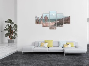 Obraz - Różowa plaża (125x70 cm)